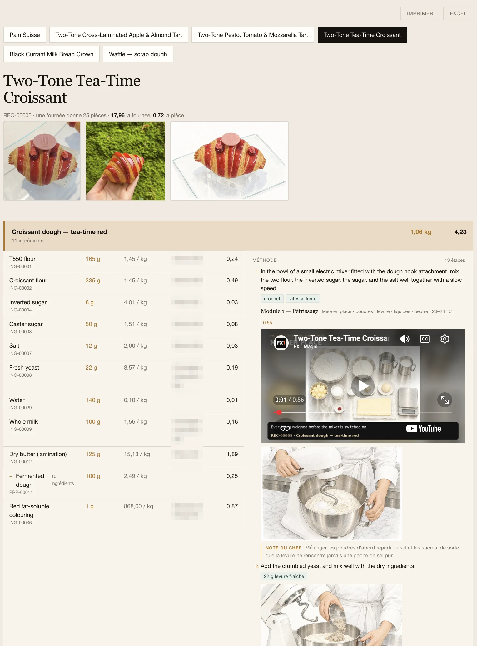 App recettes : Two-Tone Tea-Time Croissant
